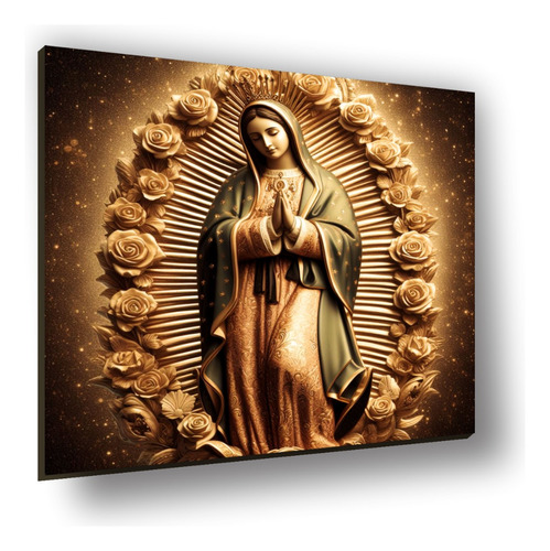Cuadro Canvas Bastidor Religioso Virgen De Guadalupe 61x60