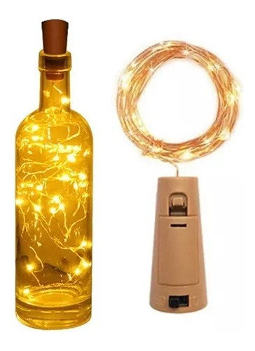 Luz Led Alambre Tipo Corcho Decoración Botellas