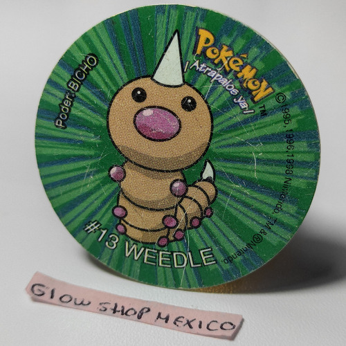 Tazo Pokemon 1 - Weedle #13 Estetica 8.5 #4 Sabritas Mexico