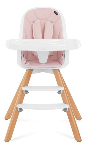 Evolur Zoodle 3 En 1 Silla Alta De Bebé Convertible En Rosa