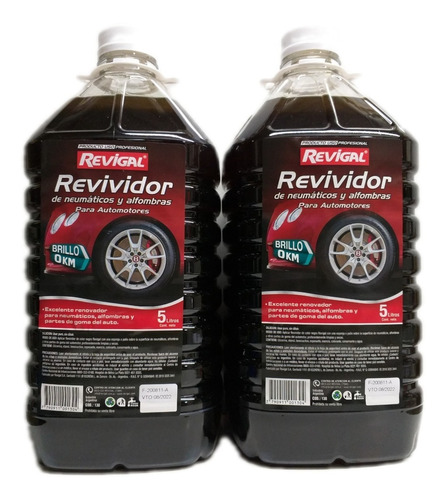 Combo 2 Revividores Para Neumaticos Revigal 5 L