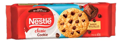 Biscoito Nestlé Classic de baunilha com chocolate 60 g