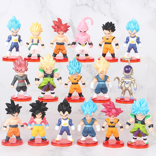 21pcs/set Dragon Ball Son Goku Anime Figura Juguetes