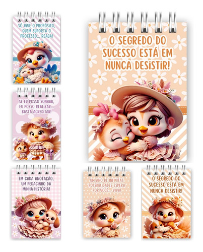 Arquivo Digital Kit Capas Para Bloco A6 Cuddly Chicken (36)