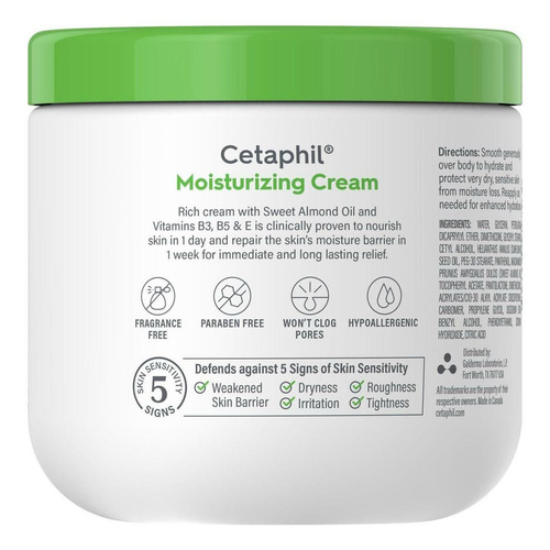 Crema Hidratante Corporal Cetaphil En Pote 453g