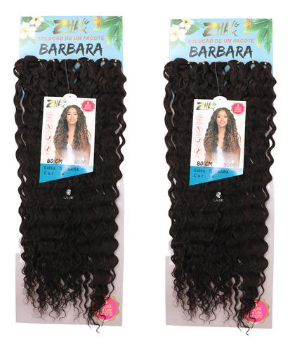 Combo 2 trenzas de ganchillo afro para cabello rizado orgánico, color marrón medio, color 4