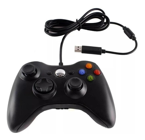Joystick Microsoft Mando Alámbrico Xbox 360 black