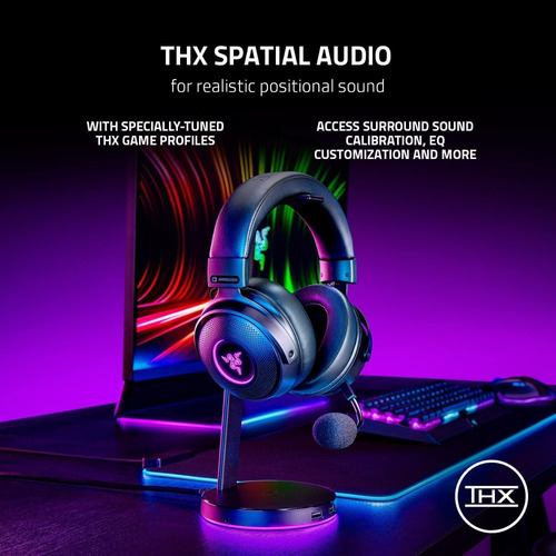 Imagen 4 de 6 de Razer Kraken V3 Pro Hypersense Auricular Inalambrico Pc Thx