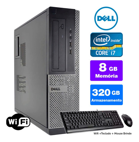 Micro Usado Dell Optiplex Int I7 2g 8gb 320gb Brinde