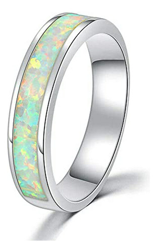 Anillos - Women's Opal Rings,create White Blue Pink Fire Opa