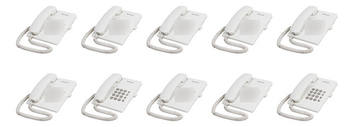 Kit X 10 Teléfono Panasonic  Kx-ts500 Fijo Blanco Premium