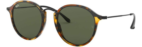 Ray-ban Round Rb Mm Moteado Black Havana Frame Lente Verde,