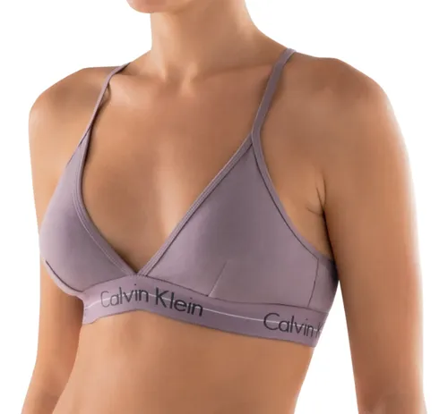 Top Nadador Calvin Klein Sem Bojo Cotton Algodão Feminino - R$ 69,98