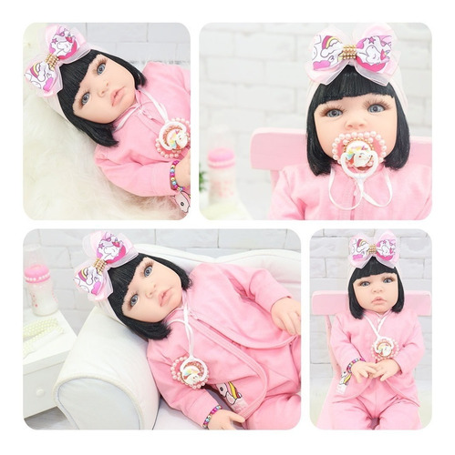 Boneca Bebê Reborn Real 18 Itens Bolsa Maternidade