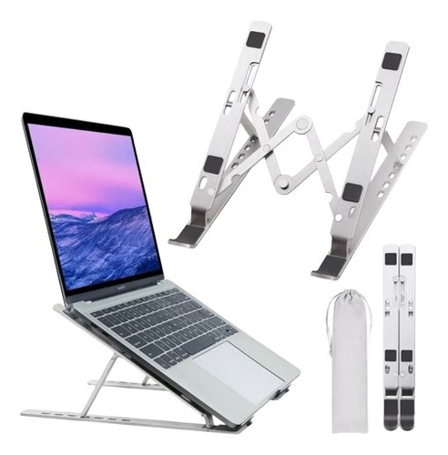 Soporte Para Laptop Tablet Macbook De Aluminio Base Plegable