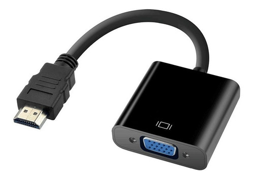 Imagem 1 de 7 de Cabo Adaptador Hdmi Para Vga Conversor P/tv Pc Notebook