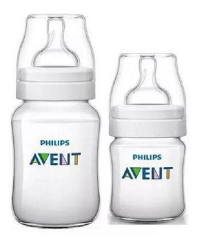 Kit Mamadeira Classic Avent Phillips Anticólica 125ml 260ml