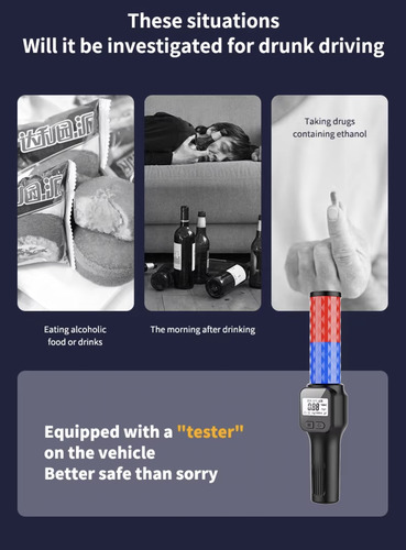 Alcoholimetro Tester Medidor Alcohol No Contacto Policia Usb