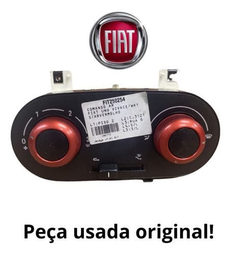 Comando De Ar Fiat Uno Vivace 2010/2014