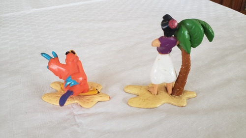 2 Muñequitos Película Aladdin Y Iago Disney Kellogs Retro