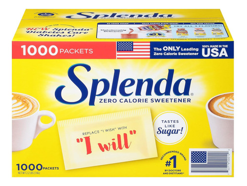 Splenda Endulzante Natural Sin Calorias En Polvo 1000 Sobres