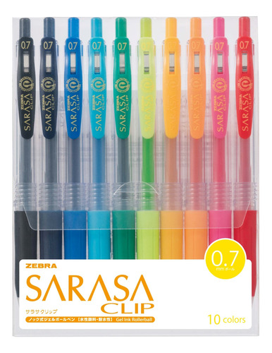 Bolígrafo De Gel Zebra Sarasa Juego De 10 Colores