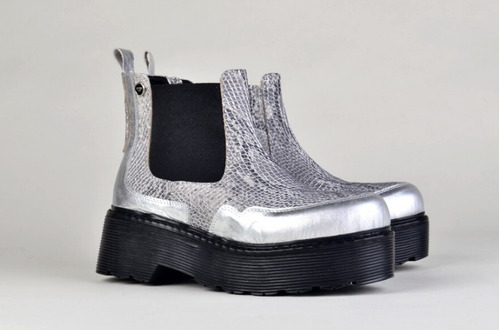 Imagen 3 de 9 de Botinetas Panchas Botitas De Mujer De Cuero Pietra - Ferraro