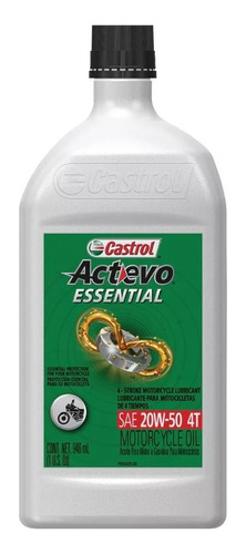 Aceite Para Motos Castrol Actevo Essential 20w50 4t