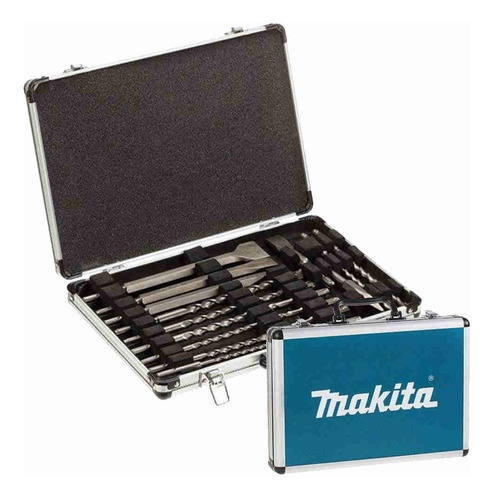 17 Pc Brocas Sds Plus + Talhadeira E Ponteiro D-42444 Makita