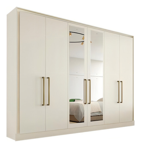 Guarda Roupa Casal 6 Portas E 6 Gavetas C/ Espelho Argos Of