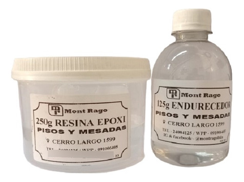 Resina Epoxi Para Pisos Y Mesadas 750g (500g + 250g)