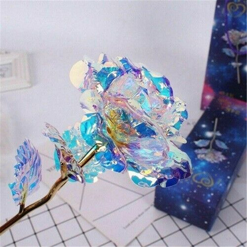G Galaxy Rose Con Base De Cristal Eterno Para El Día De La M