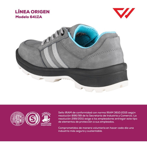 Imagen 7 de 9 de Zapatilla De Seguridad - Calzado Conwork Linea Origen 641za