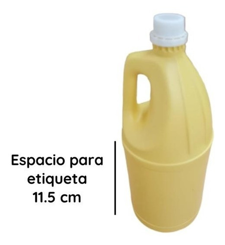 Imagen 3 de 10 de Envase Limpieza 2 Litro Amarilla Mat. Reciclado X 100 Unid