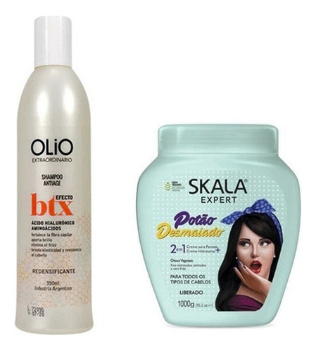 Shampoo Botox Olio Extraordinario + Baño Skala Ant Frizz
