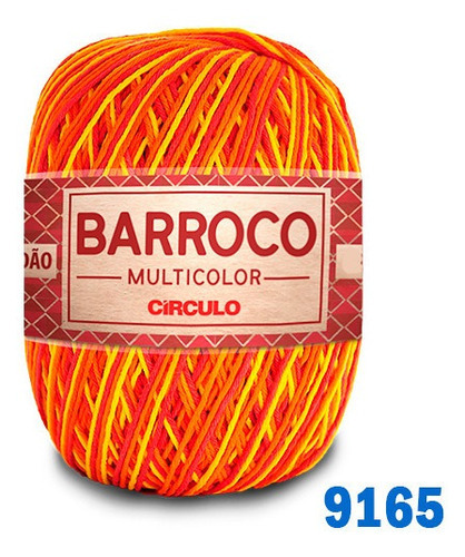 Barbante Barroco Maxcolor Multicolor Círculo N6 400g 452mts Cor 9165 - Hibisco Amarelo
