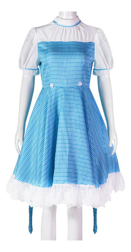 The Wizard Of Oz Dorothy Medieval Rustic Maid Dress Cosplay