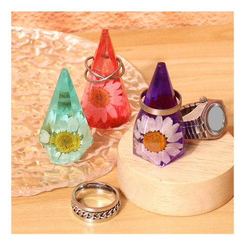 4 Soportes For Anillos, Modelo De Joyería De Silicona,