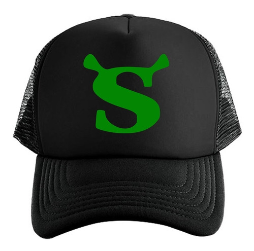 Gorra Unisex Black De Malla Shrek S Silueta