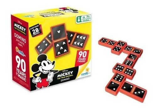 Domino Plastico De Mickey Mouse Original Disney + Obsequio