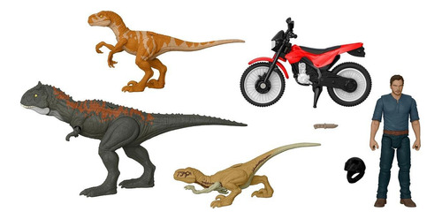 Conjunto Bonecos Jurassic World Owen Pacote De Fuga - Mattel