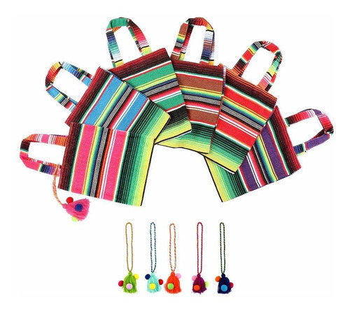 Bolsas Mexicanas Tejidas A Mano De 10 X 8 Pulgadas, Bol...