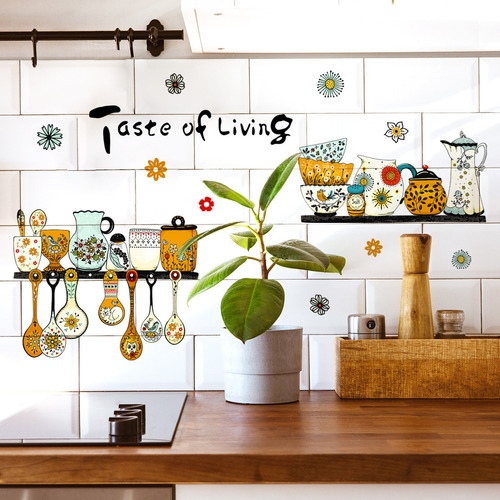 N Stickers Para Decoración De Vajilla De Cocina Con Estampad