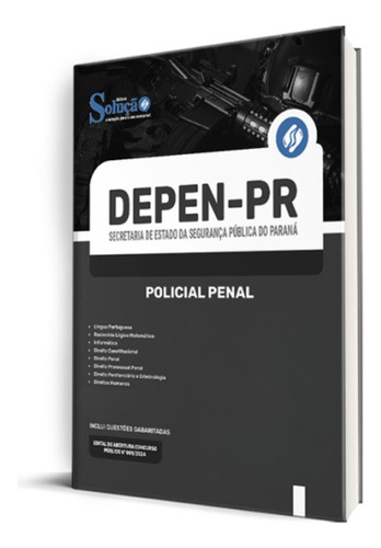 Apostila Depen Pr Atualizada Policial Penal Ed. Solução, De Professores Especializados., Vol. Único. Editora Editora Solução, Capa Mole, Edição Policial Penal Paraná Em Português, 2024