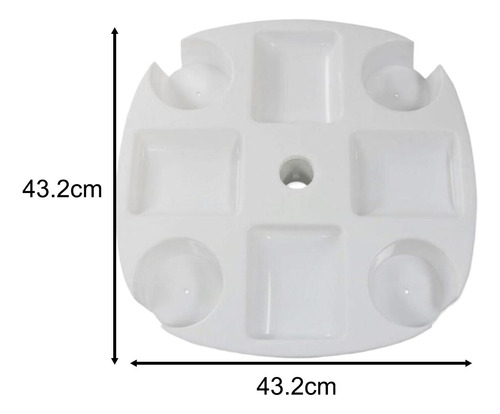 Bandeja De Mesa Con Sombrilla De Playa Con 4 Portavasos Para