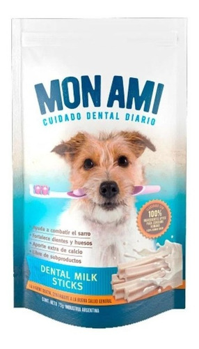 Snacks Para Perros Salud Bucal Mon Ami Dental Milky 75 Gr