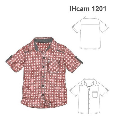 ( Moldes De Ropa)  Camisa Canesu Niño 1201