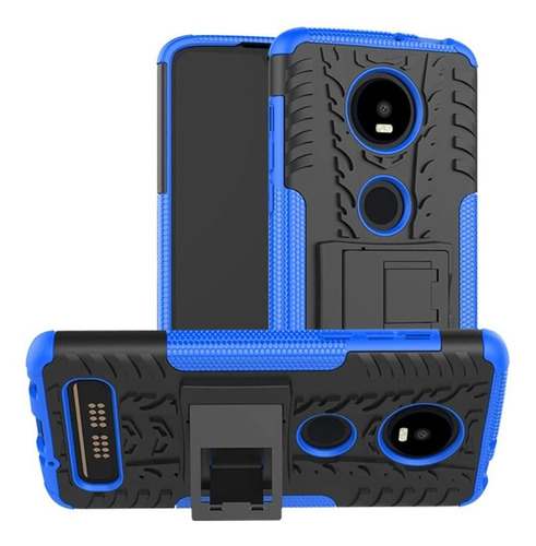 Funda Negra/azul Para Moto Z4 Play