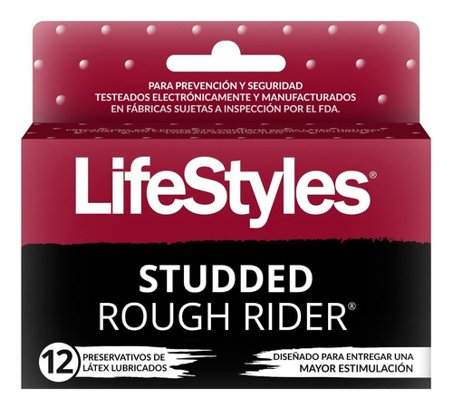 Lifestyles Studded Rough Ride 12 Unidades