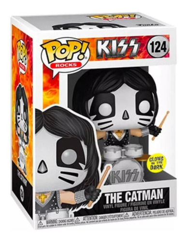 Imagen 4 de 4 de Funko Pop Rocks 124 Kiss The Catman Glow In The Dark